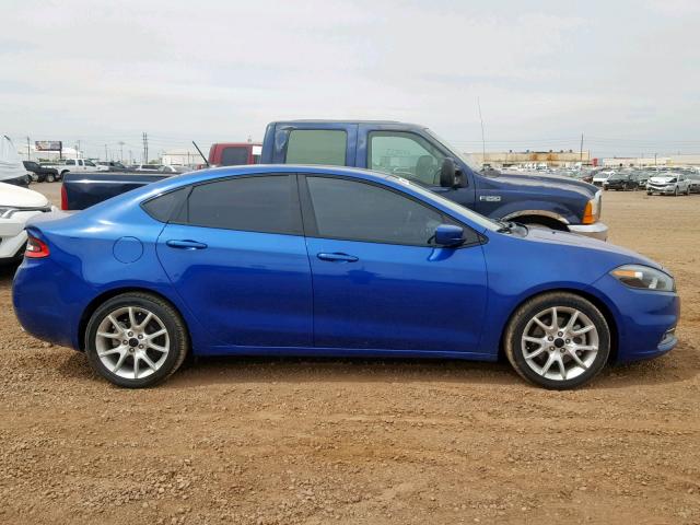 1C3CDFBH2DD225286 - 2013 DODGE DART SXT BLUE photo 9