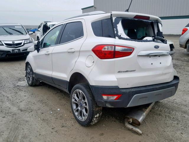 MAJ6P1WL2JC235177 - 2018 FORD ECOSPORT T WHITE photo 3