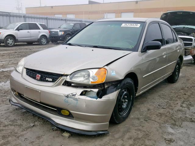 2HGES16443H922997 - 2003 HONDA CIVIC DX BEIGE photo 2