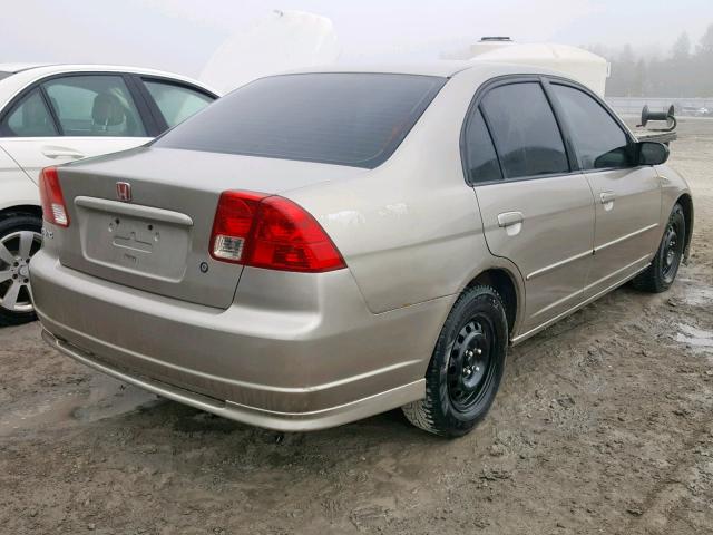 2HGES16443H922997 - 2003 HONDA CIVIC DX BEIGE photo 4