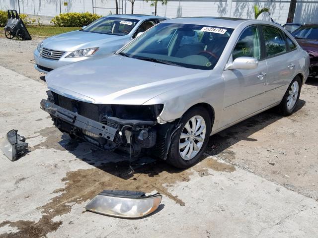 KMHFC46F38A273648 - 2008 HYUNDAI AZERA SE SILVER photo 2