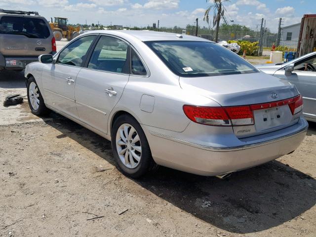 KMHFC46F38A273648 - 2008 HYUNDAI AZERA SE SILVER photo 3