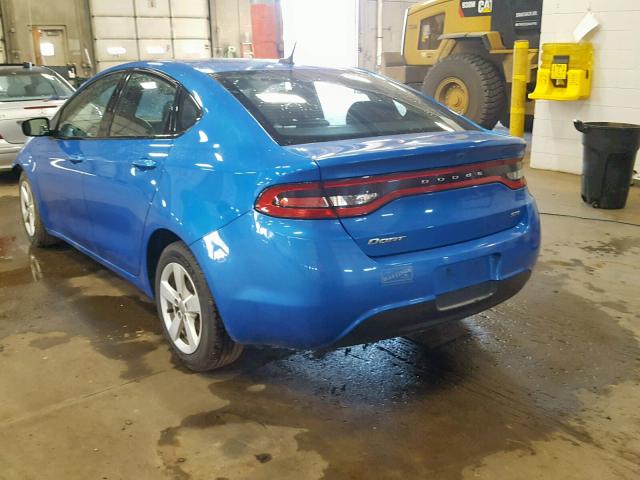 1C3CDFBB8FD310681 - 2015 DODGE DART SXT BLUE photo 3