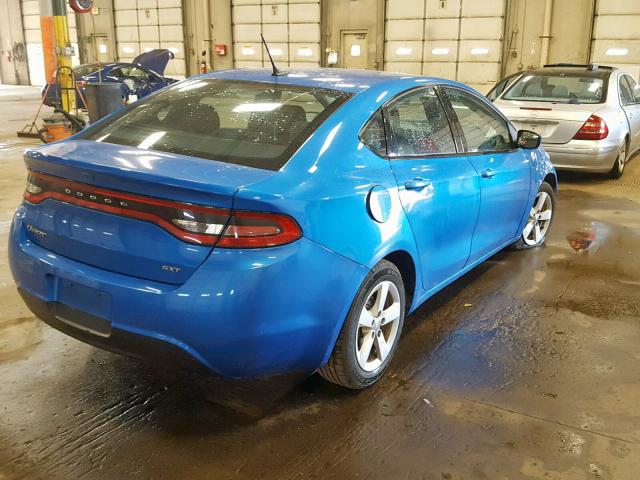 1C3CDFBB8FD310681 - 2015 DODGE DART SXT BLUE photo 4