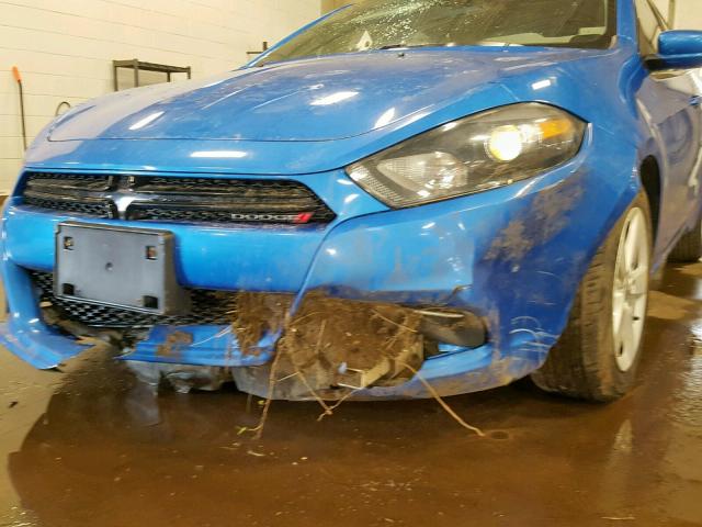 1C3CDFBB8FD310681 - 2015 DODGE DART SXT BLUE photo 9