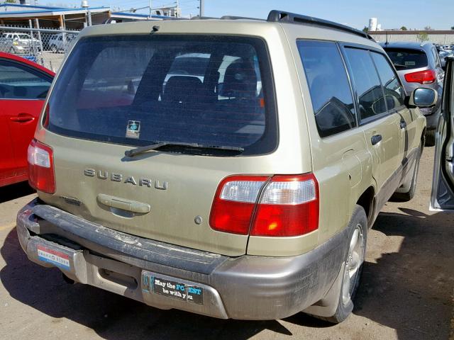 JF1SF65572H749967 - 2002 SUBARU FORESTER S GOLD photo 4