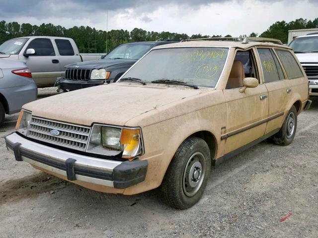 1FABP09H0EW272331 - 1984 FORD ESCORT L BEIGE photo 2