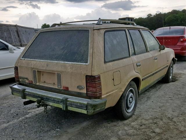 1FABP09H0EW272331 - 1984 FORD ESCORT L BEIGE photo 4