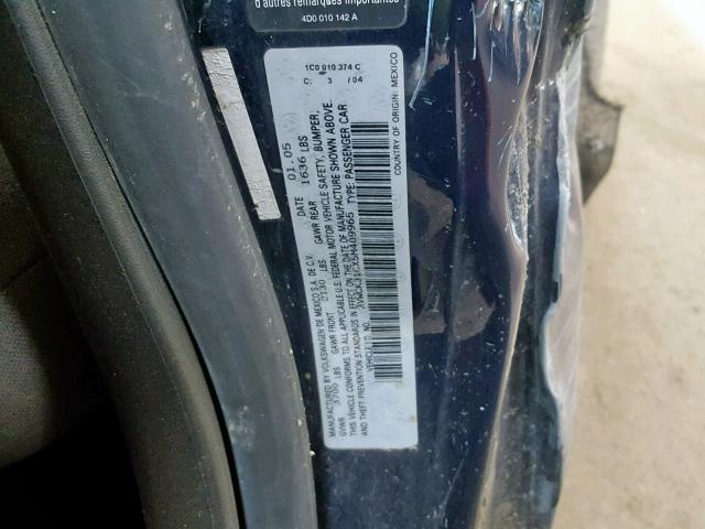 3VWCK31CX5M409965 - 2005 VOLKSWAGEN NEW BEETLE ლურჯი ფოტო 10