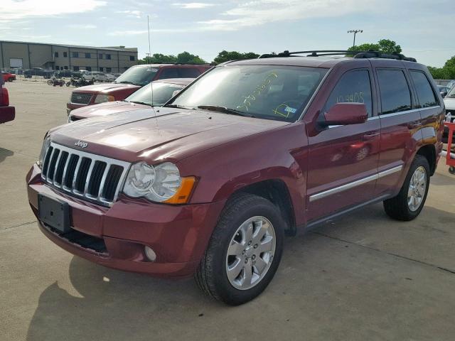 1J8HS58218C210397 - 2008 JEEP GRAND CHER MAROON photo 2