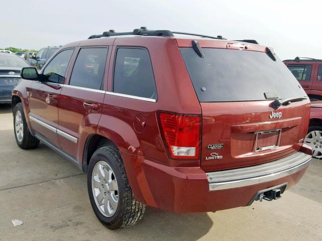 1J8HS58218C210397 - 2008 JEEP GRAND CHER MAROON photo 3