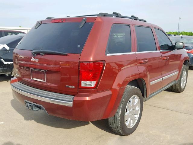 1J8HS58218C210397 - 2008 JEEP GRAND CHER MAROON photo 4