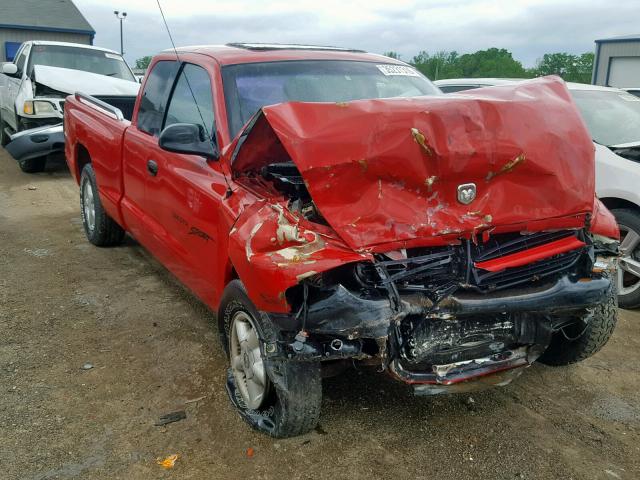 1B7GL22X8WS706383 - 1998 DODGE DAKOTA RED photo 1