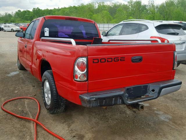 1B7GL22X8WS706383 - 1998 DODGE DAKOTA RED photo 3