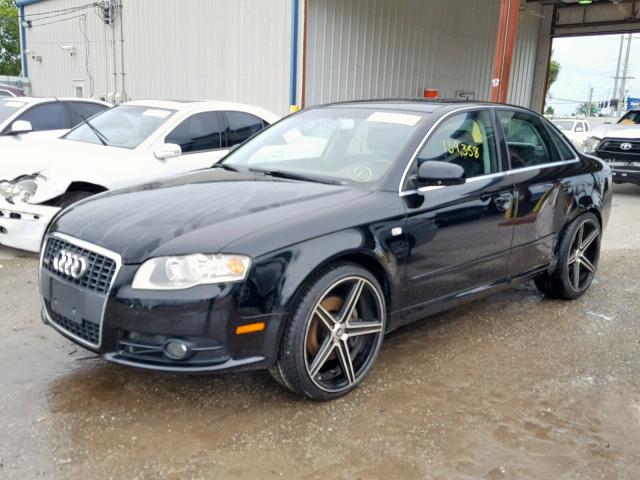 WAUAF78E18A111347 - 2008 AUDI A4 2.0T BLACK photo 2