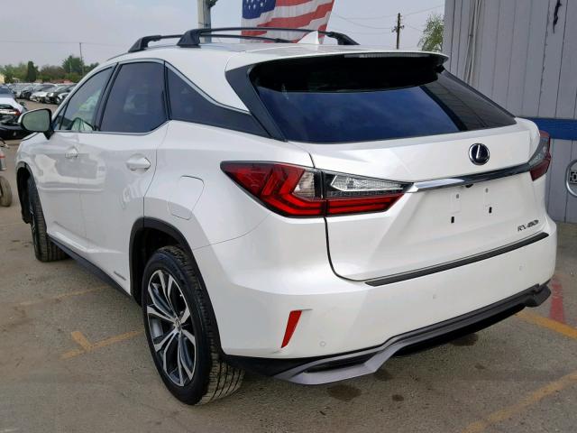 2T2BGMCAXGC001815 - 2016 LEXUS RX 450H WHITE photo 3