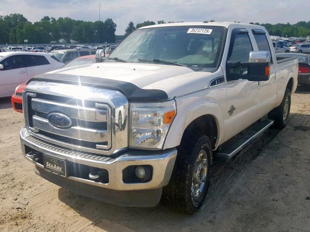 1FT7W2BT2CEC08419 - 2012 FORD F250 SUPER WHITE photo 2