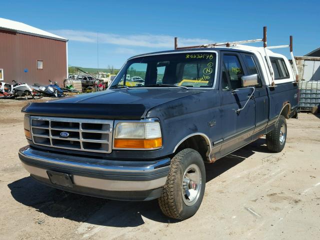 1FTEX14N0NKB56001 - 1992 FORD F150 BLACK photo 2