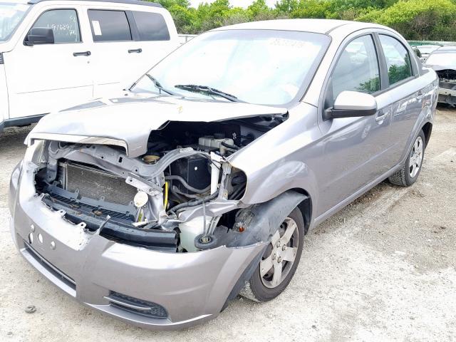 KL1TD5DE6BB221699 - 2011 CHEVROLET AVEO LS GRAY photo 2