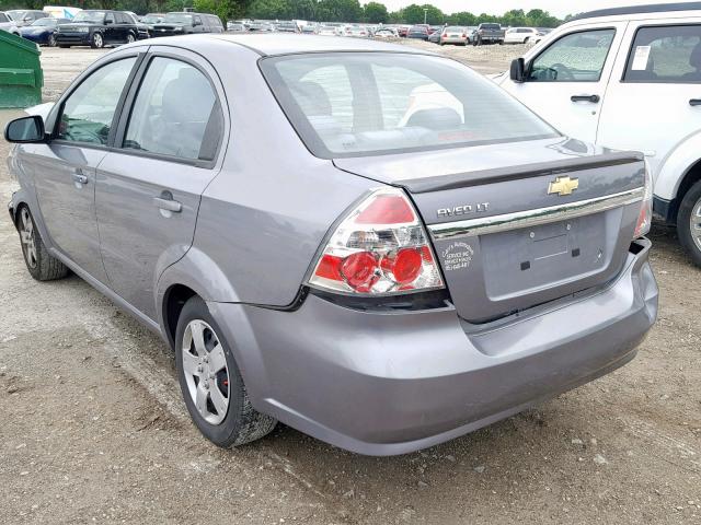 KL1TD5DE6BB221699 - 2011 CHEVROLET AVEO LS GRAY photo 3