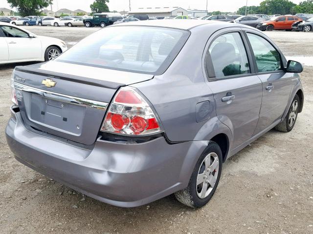 KL1TD5DE6BB221699 - 2011 CHEVROLET AVEO LS GRAY photo 4