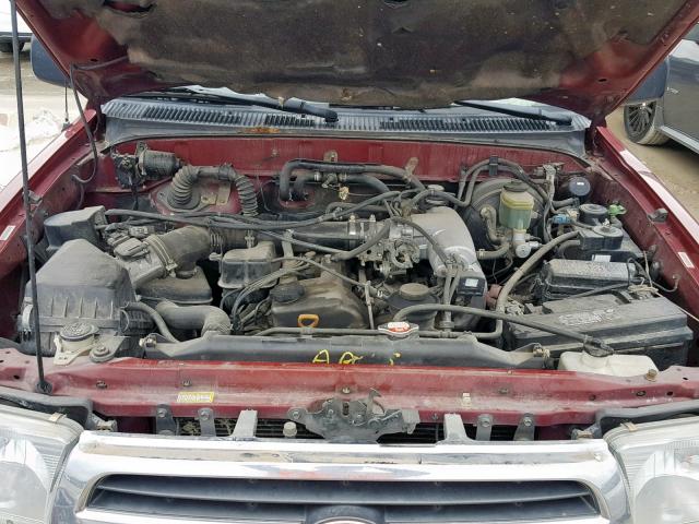 JT3GM84R6Y0055711 - 2000 TOYOTA 4RUNNER RED photo 7
