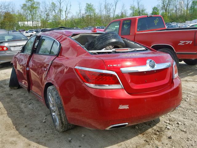 1G4GH5E37CF257421 - 2012 BUICK LACROSSE P RED photo 3