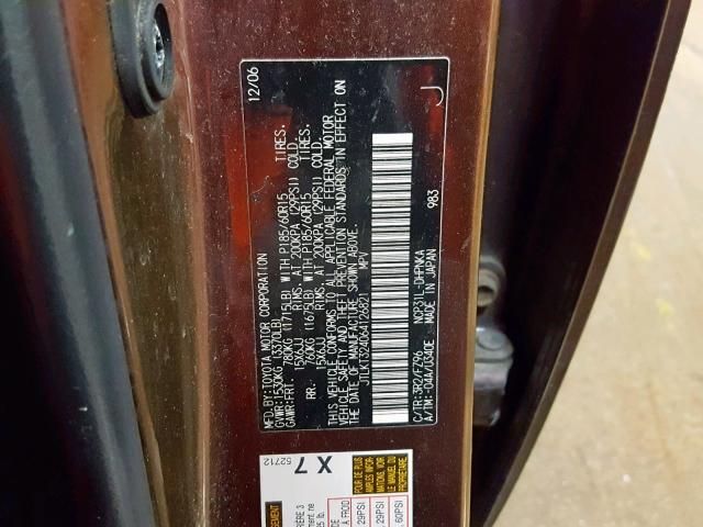 JTLKT324064126821 - 2006 TOYOTA SCION XB 棕色 照片 10