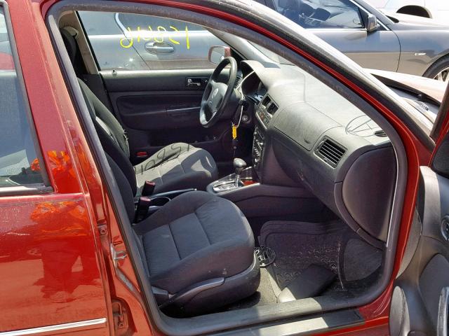 3VWSK69M04M087510 - 2004 VOLKSWAGEN JETTA GLS RED photo 5