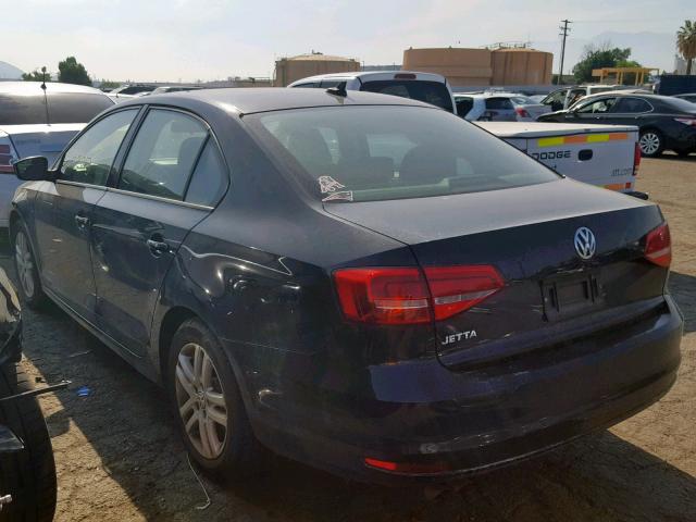 3VW2K7AJ4FM351385 - 2015 VOLKSWAGEN JETTA BASE BLACK photo 3