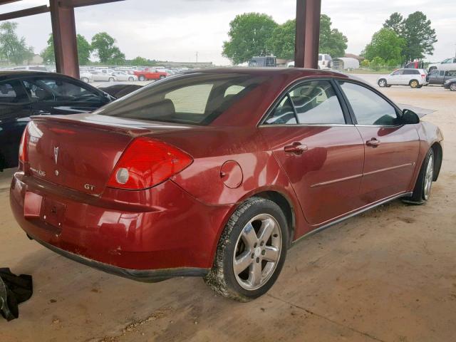 1G2ZH57N284129462 - 2008 PONTIAC G6 GT MAROON photo 4