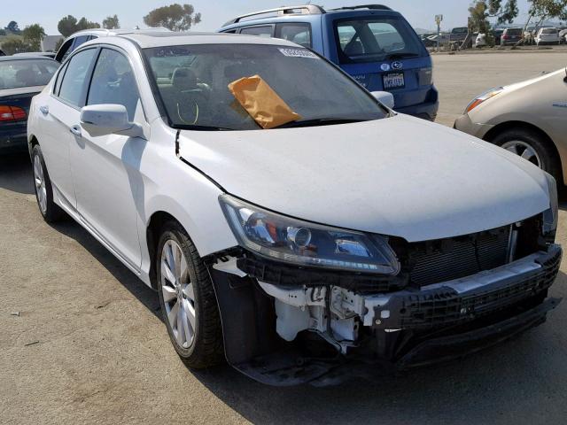 1HGCR2F88EA023198 - 2014 HONDA ACCORD EXL WHITE photo 1