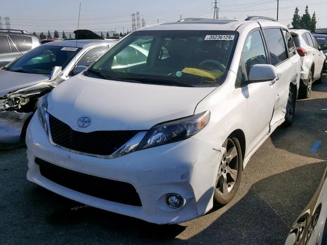 5TDXK3DC5ES445451 - 2014 TOYOTA SIENNA SPO WHITE photo 2