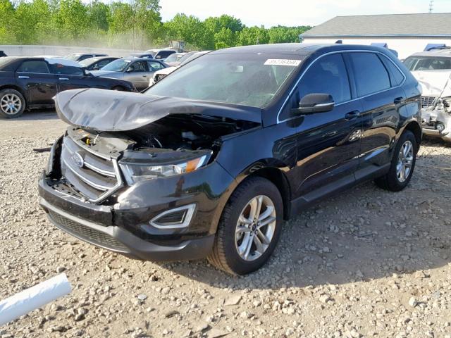 2FMPK3J86JBB78215 - 2018 FORD EDGE SEL BLACK photo 2