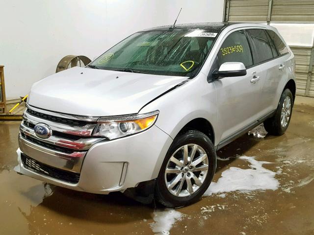 2FMDK3JC0DBC61523 - 2013 FORD EDGE SEL SILVER photo 2