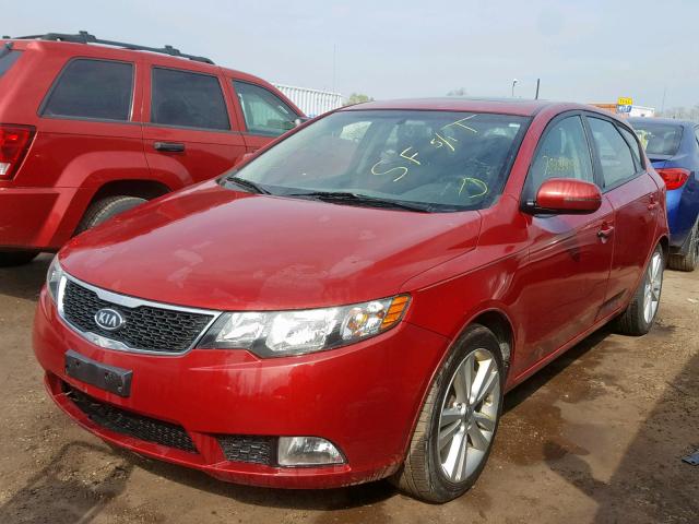 KNAFW5A32B5356922 - 2011 KIA FORTE SX RED photo 2