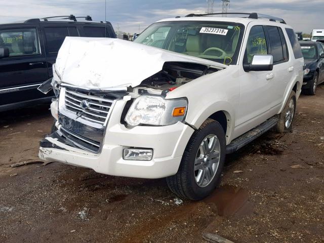 1FMEU7F83AUA05487 - 2010 FORD EXPLORER L WHITE photo 2