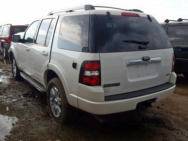 1FMEU7F83AUA05487 - 2010 FORD EXPLORER L WHITE photo 3