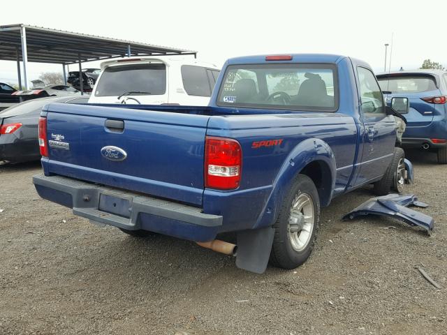 1FTYR10UX8PA09230 - 2008 FORD RANGER BLUE photo 4