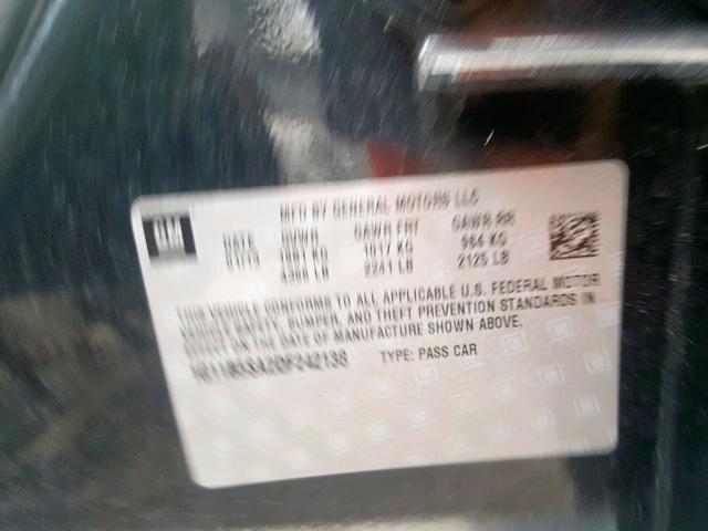 1G11B5SA2DF242138 - 2013 CHEVROLET MALIBU LS BLACK photo 10