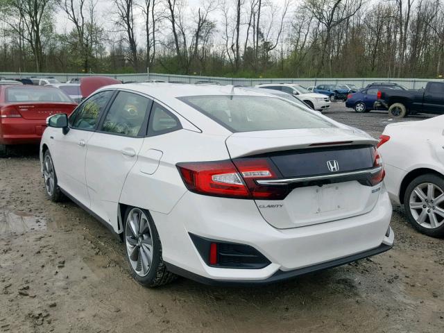 JHMZC5F14JC009181 - 2018 HONDA CLARITY WHITE photo 3