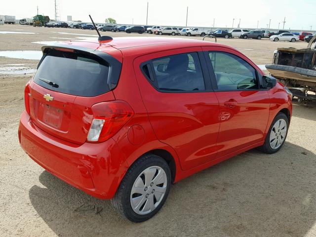 KL8CB6SA4HC825655 - 2017 CHEVROLET SPARK LS RED photo 4