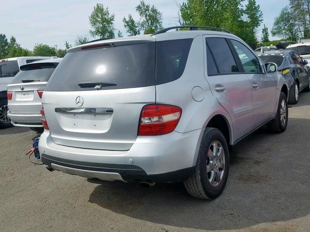 4JGBB86E66A005061 - 2006 MERCEDES-BENZ ML 350 SILVER photo 4