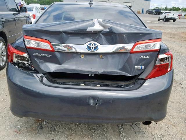 4T1BD1FK4CU056236 - 2012 TOYOTA CAMRY HYBR GRAY photo 9