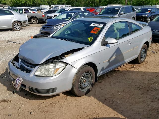 1G1AL15F777239148 - 2007 CHEVROLET COBALT LT SILVER photo 2