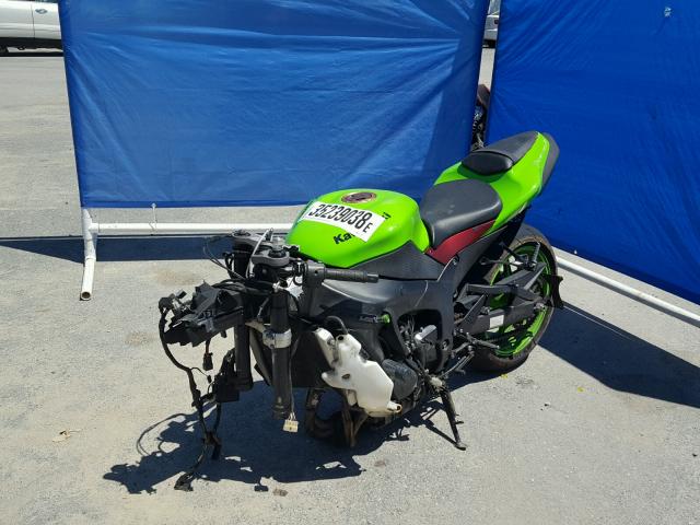 JKAZX4P128A047295 - 2008 KAWASAKI ZX600 P GREEN photo 2