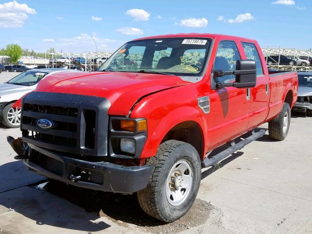 1FTWW31YX8ED02229 - 2008 FORD F350 SRW S RED photo 2