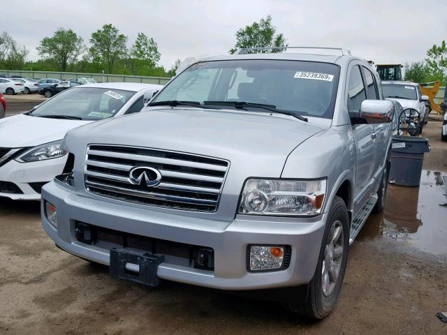 5N3AA08C86N805968 - 2006 INFINITI QX56 SILVER photo 2