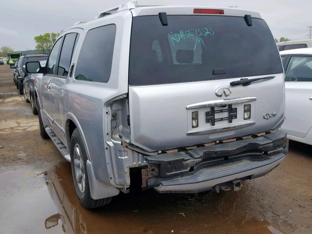 5N3AA08C86N805968 - 2006 INFINITI QX56 SILVER photo 3