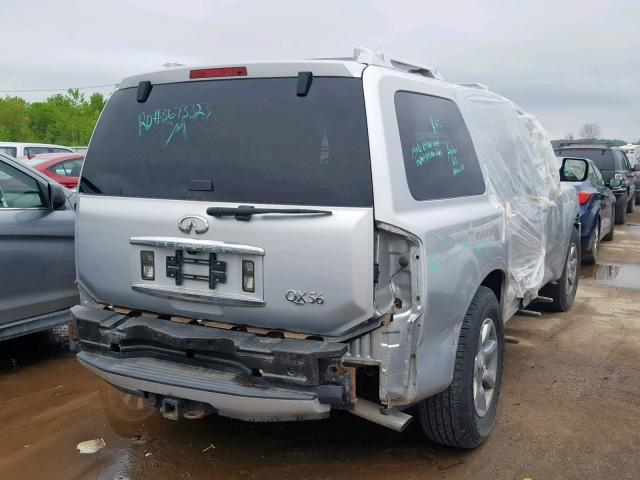 5N3AA08C86N805968 - 2006 INFINITI QX56 SILVER photo 4